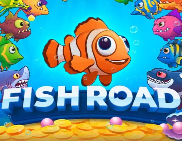 Fish Road slot logo by InOut at Stonevegas Casino