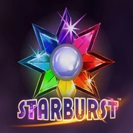 Official Slots logo: Starburst by NetEnt at Stonevegas Casino